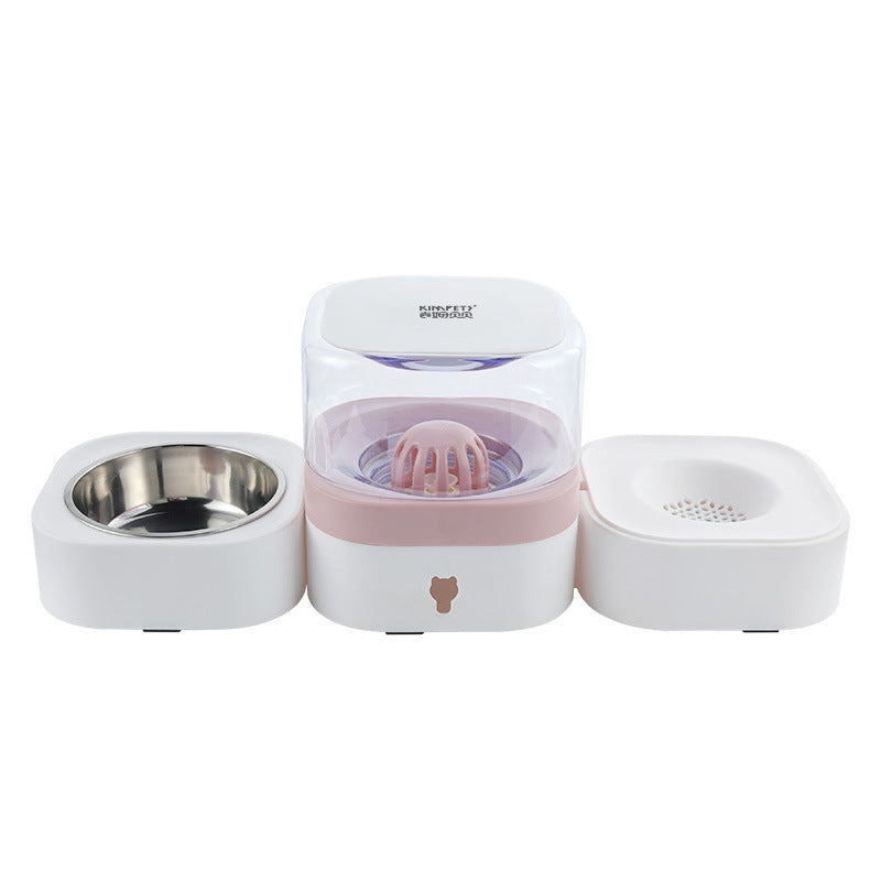 Automatic Pet Feeder with Stainless Steel Bowls