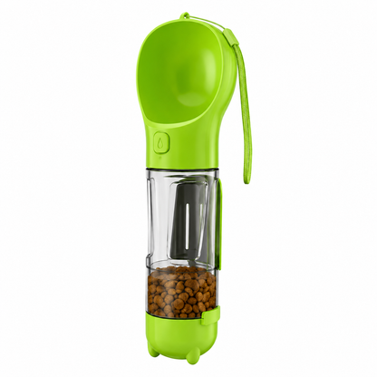 3-in-1 Portable Dog Water Bottle and Food Dispenser
